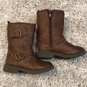 Toddler girl riding boots